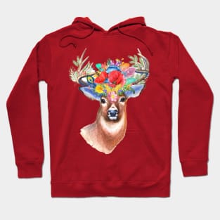 Deer Floral Hoodie